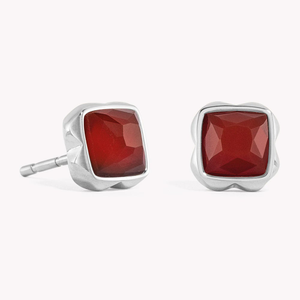 Elegance Earrings Red Agate January Birthstone