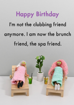 Funny Spa And Brunch Birthday Card
