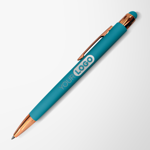Engraved Soft Touch Joni Pen with Rose Gold Trim