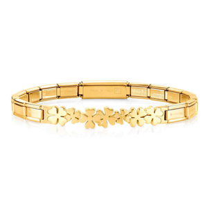 Trendsetter Gold Plated Clover Bracelet