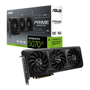 ASUS PRIME NVIDIA GeForce RTX 5070 Ti 16GB GDDR7 OC Edition Graphics Card - 90YV0MF0-M0NA00
