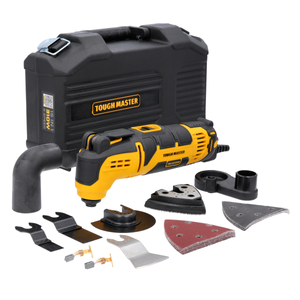 TOUGH MASTER Oscillating Multi Tool 310W 6 Variable Speeds Accessories Set in Sturdy Plastic Case | TM-MT332E