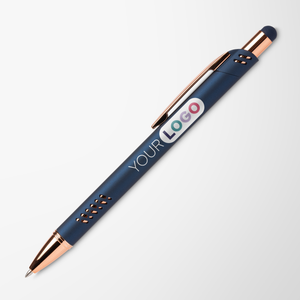 Full Color Orla Gel Stylus Pen with Rose Gold Trim