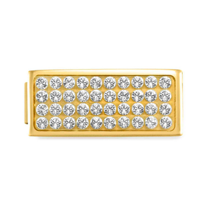GLAM Gold Pave Crystal Double Charm