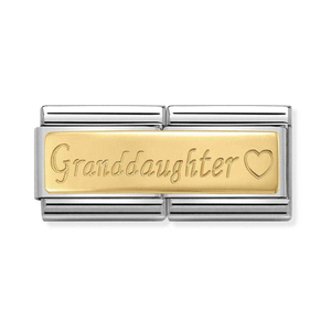Classic Gold Granddaughter Double Charm