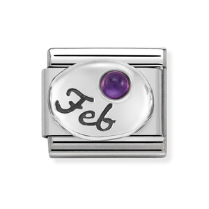Classic Silver February Birthstone Charm