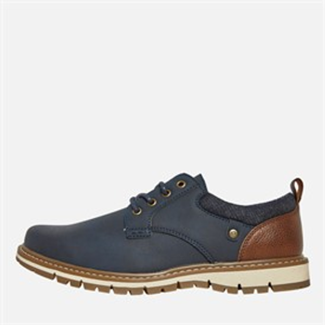 Deakins Mens Cambridge Shoes Navy/Tan