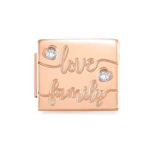 GLAM Rose Gold Love Family Charm