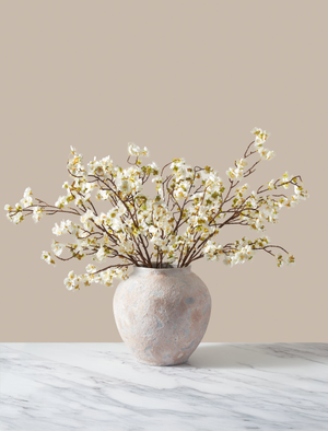 Faux Blossom - White (6 Stems)