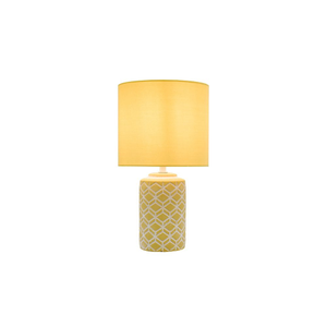 ILO4211 Ilona Ceramic Table Lamp Yellow With Shade