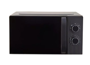 George Home GHMOT001B4W Compact Manual Microwave Oven Textured 17L 700W Black