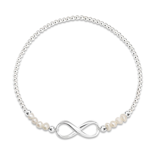 Signature Silver Pearl & Infinity IMERAKI Bracelet