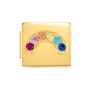 GLAM Gold CZ Rainbow Charm