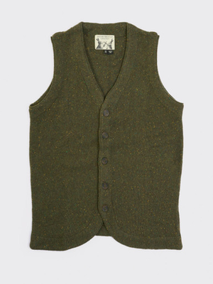 Green Knitted Waistcoat