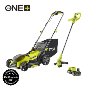 18V ONE+™ HP Cordless Brushless 33cm Lawnmower & 23cm Grass Trimmer (1 x 4.0Ah)