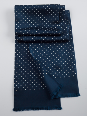 Navy Birkin Silk Scarf