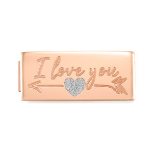 GLAM Rose Gold I Love You Double Charm