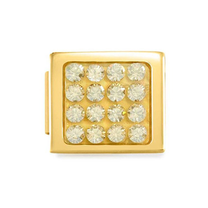GLAM Gold Pave Yellow Crystal Charm