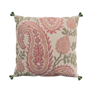Kashmir Paisley Cushion 45cm x 45cm, Rose