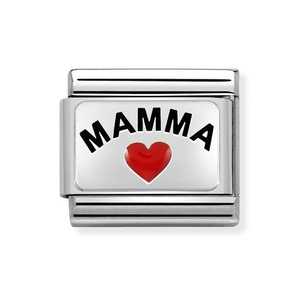 Classic Silver Mamma with Heart Charm