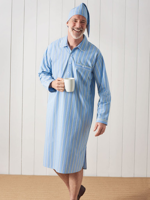 Peter Christian - Blue & Green Cotton Nightshirt