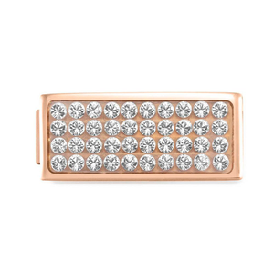 GLAM Rose Gold Pave Crystal Double Charm