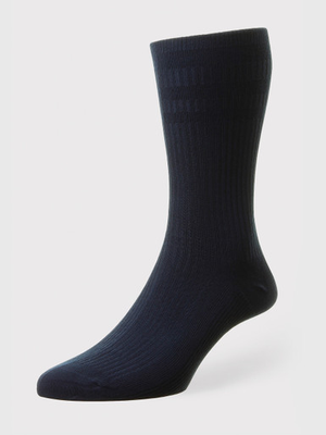 Navy Blue Ladies Soft Top Bamboo Socks
