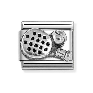 Classic Silver Tennis Racket & Ball Charm