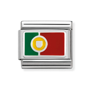 Classic Silver Portugal Flag Charm