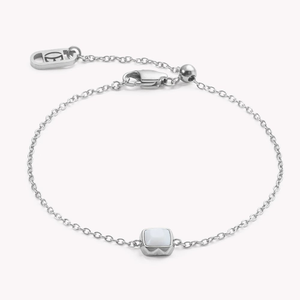 Elegance Bracelet White Quartz April Birthstone