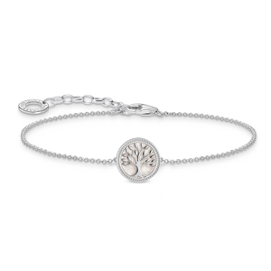 Silver White Tree of Love Bracelet