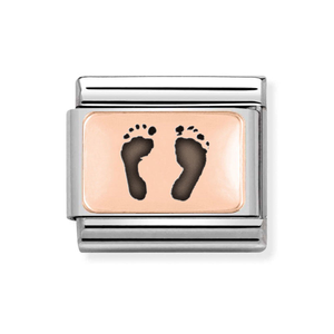 Classic Rose Gold Handprint/Footprint Engraving Charm