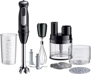 Braun MQ55755M 3-in-1 Hand Blender Mini Food Processor MultiQuick 5 Pro Black