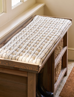 Calne Bench Seat Pad - Cotton, Carbon