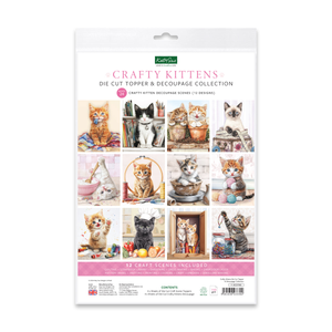 Crafty Kittens Die Cut Topper & Decoupage Collection