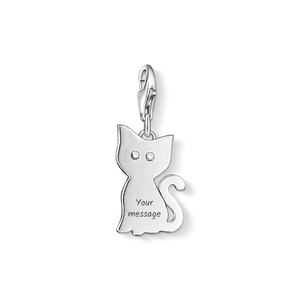 Classic Silver CZ Cat Charm