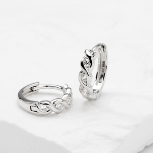 Signature Silver Wave Hoop Earrings