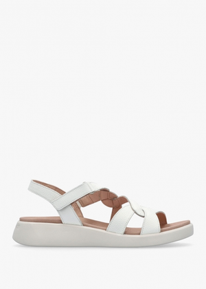 Cordelia Twist Off White Leather Sandals