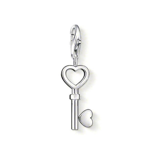 Classic Silver Heart Key Charm
