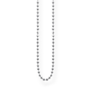 Silver Faceted Ball Chain Necklace