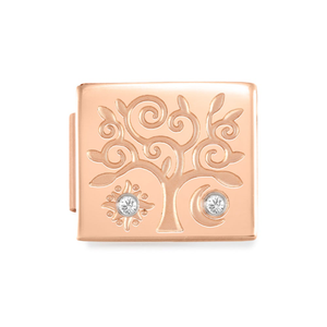 GLAM Rose Gold CZ Tree of Life Charm
