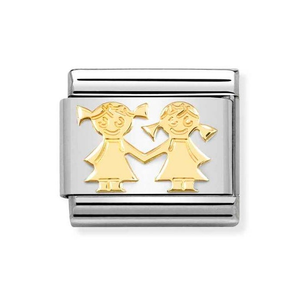 Classic Gold Sisters Charm
