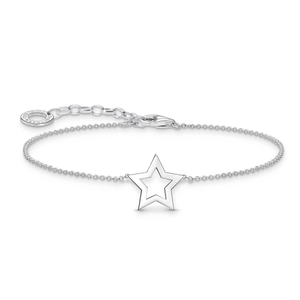 Silver Open Star Bracelet
