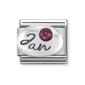 Classic Silver January Birthstone Charm