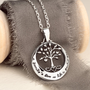 Tempest Wald Silver A Family's Love Is Life's Greatest Gift Necklace
