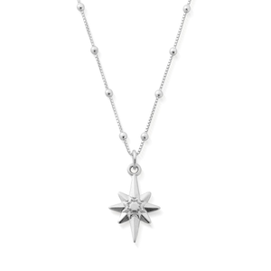 Silver Bobble Chain Lucky Star Necklace