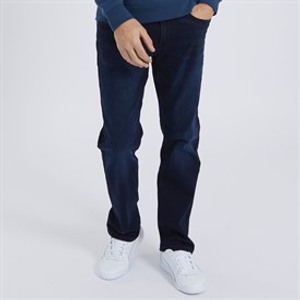 Kangaroo Poo Mens Stretch Straight Fit Jeans Blue Black