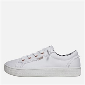 SKECHERS Womens Bobs Extra Cute Canvas Trainers White