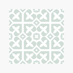 Pattern Tile Picasso Bloom Pale Green 200x200 Matt - Pressed Sample