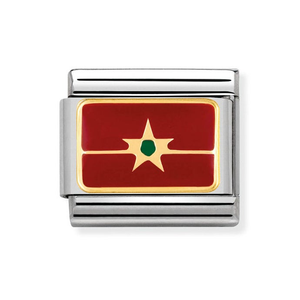 Classic Gold & Enamel Flag Of Morocco Charm